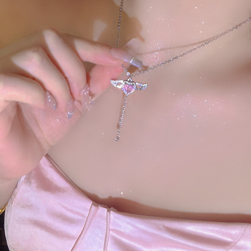 Love Wings Tassel Necklace HA1225