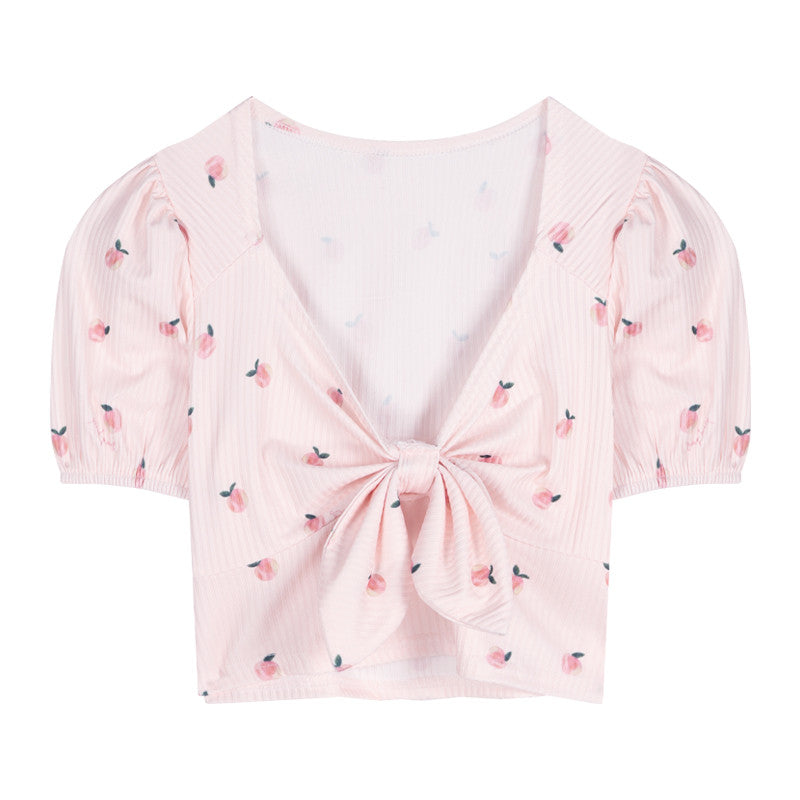 Sweet Spice Bow Short Sleeve T-Shirt HA0840