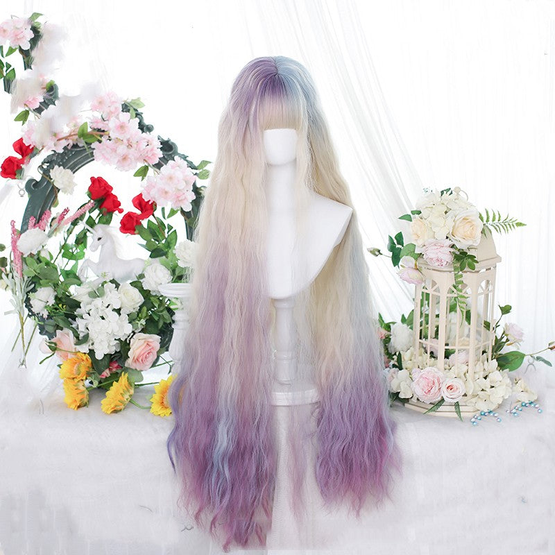 Wool Roll Gradient Long Curly Wig   HA1250