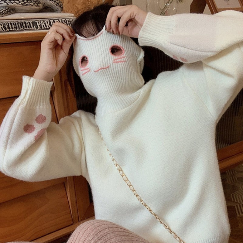 Cartoon embroidery soft girl sweater  HA1491