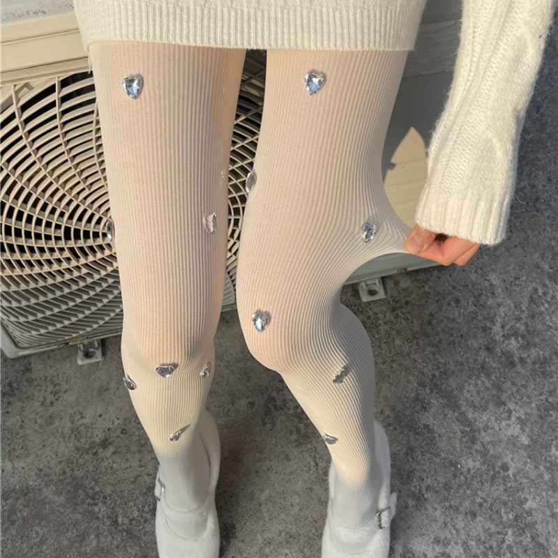 Heart diamond stockings   HA1514