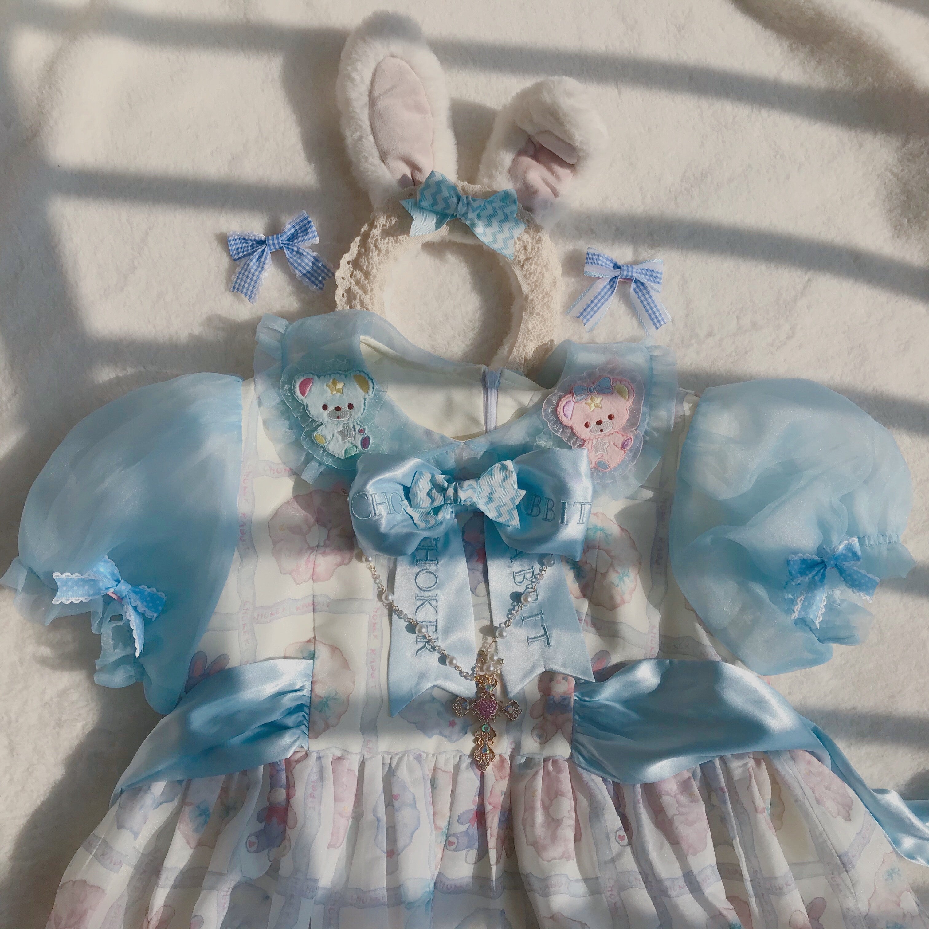 Pink Zircon Cross Necklace   HA1322