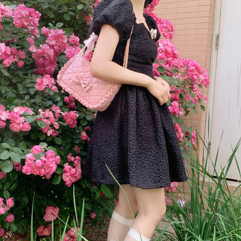 Rhombus Solid Color Chain Shoulder Bag HA1659