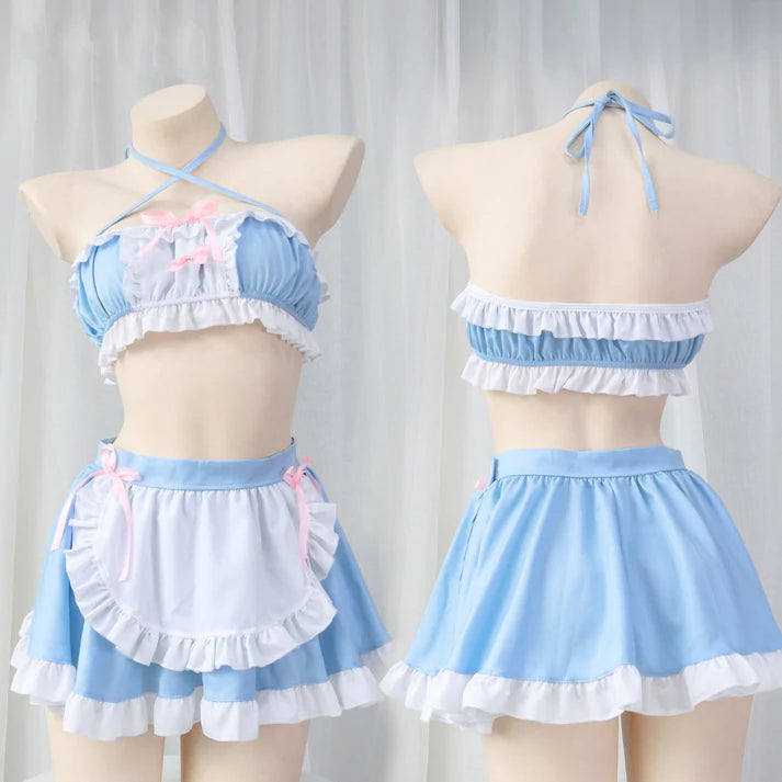 Blue Maid Split Pajamas Set  HA0679