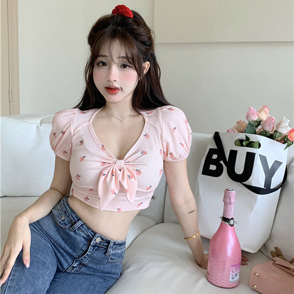 Sweet Spice Bow Short Sleeve T-Shirt HA0840