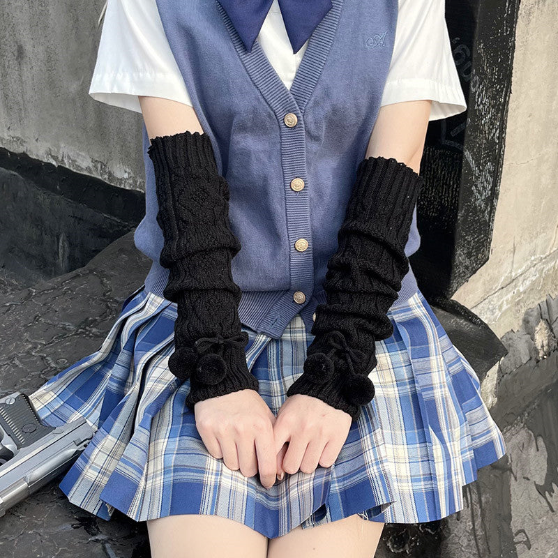 Knitted warm cute wool sleeve sleeve   HA1091