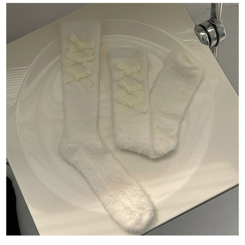 Sweet Girl Bow Knot Socks   HA1525