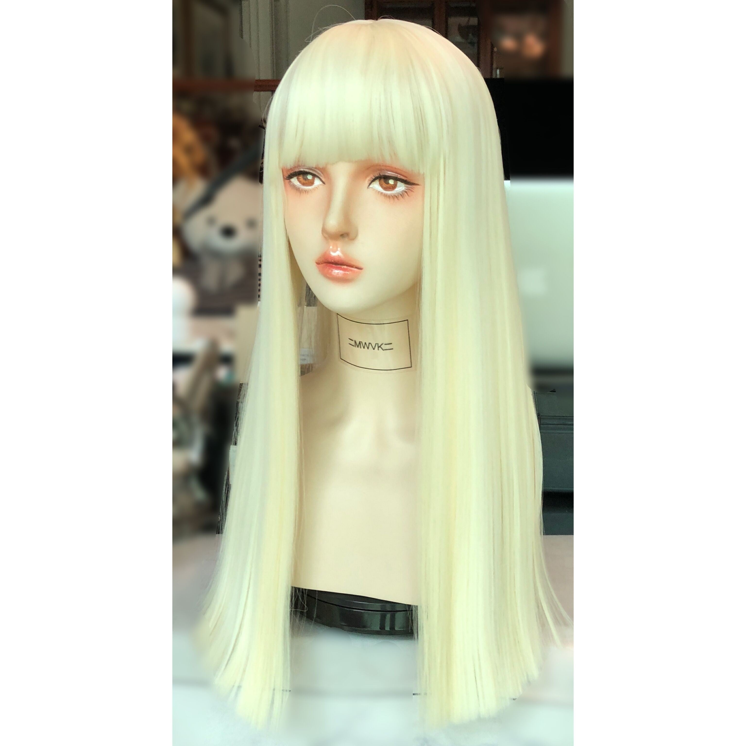 Light blonde long straight hair   HA1318