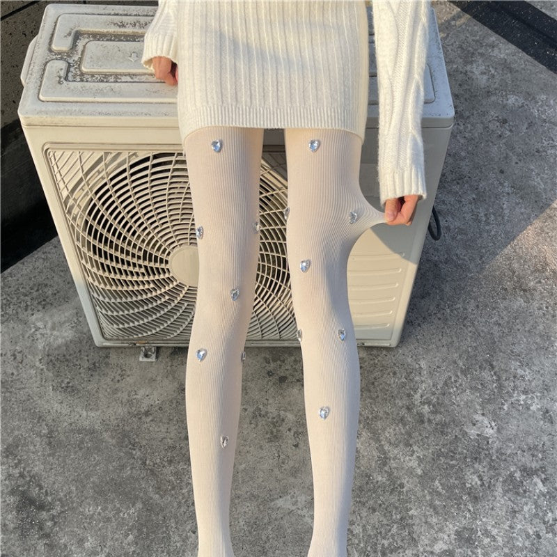 Heart diamond stockings   HA1514