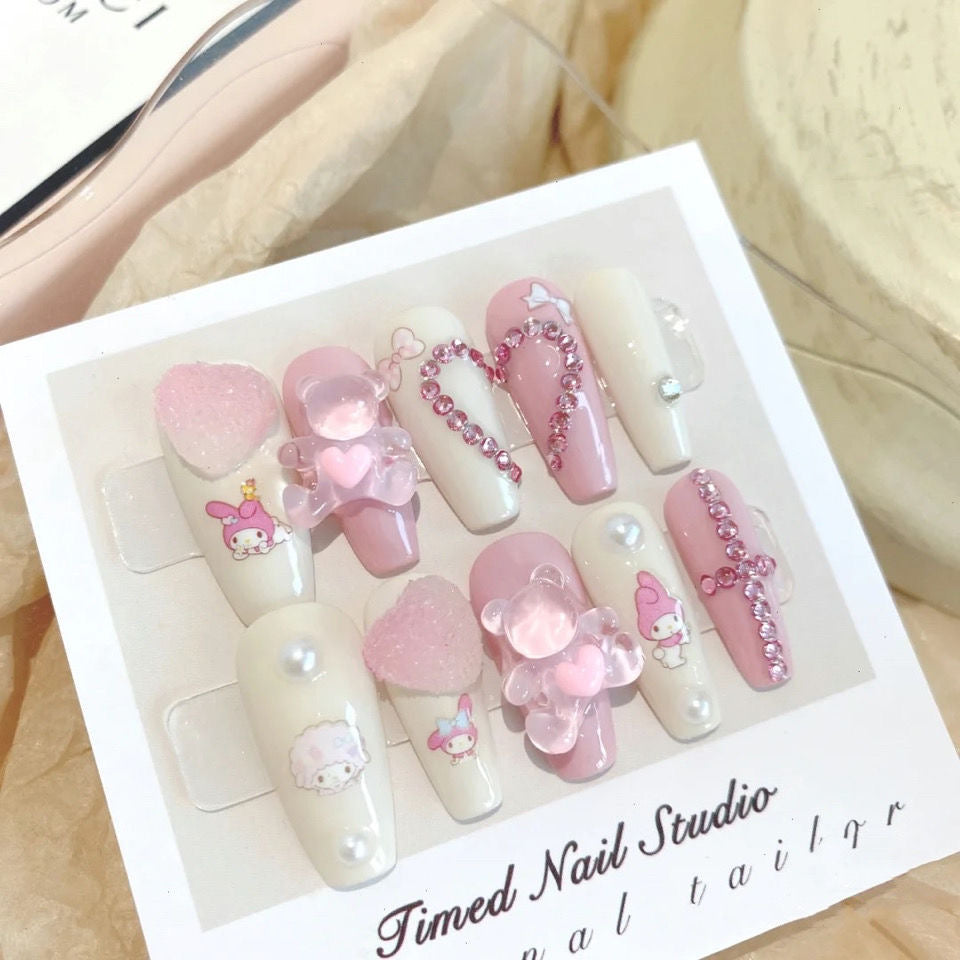 Hug Bear Love Nail Patch  HA0003