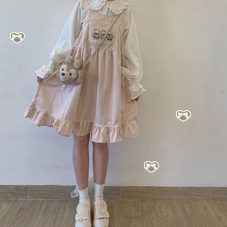 Lace cute doll skirt vest skirt HA0829