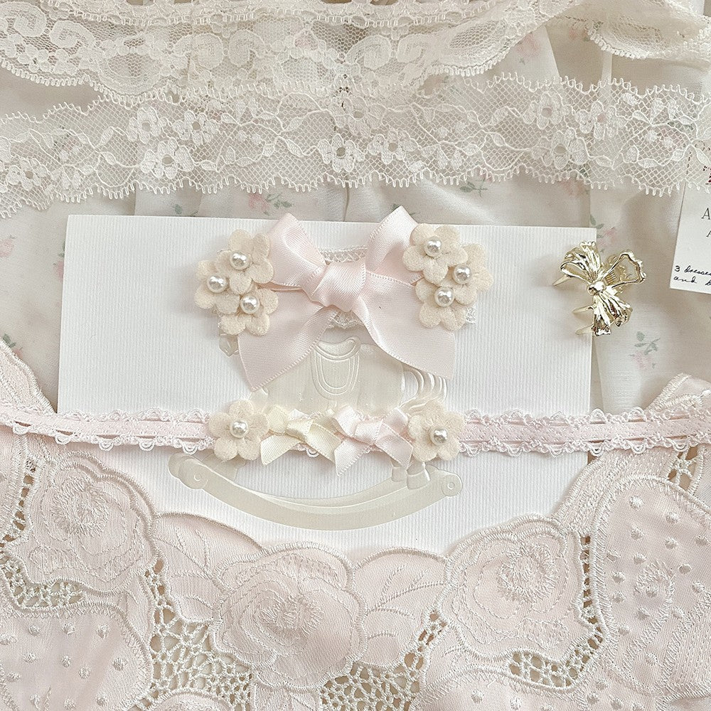 Bow hair clip tie necklace   HA1578