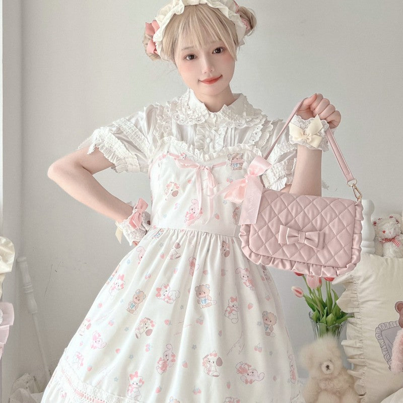 Rhombus Solid Color Chain Shoulder Bag HA1659
