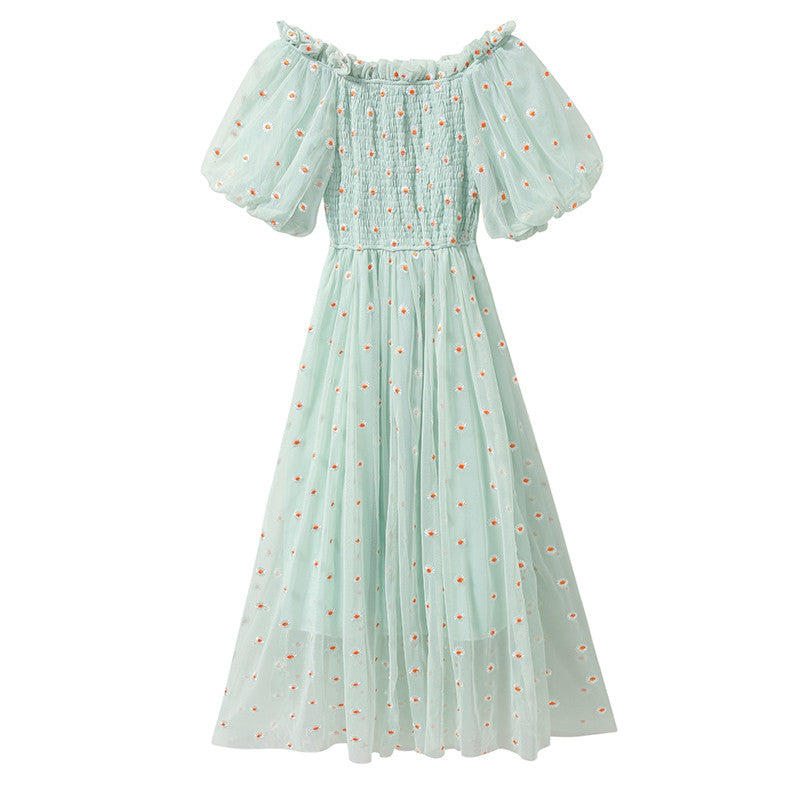 Daisy Embroidered Mesh Dress HA0791