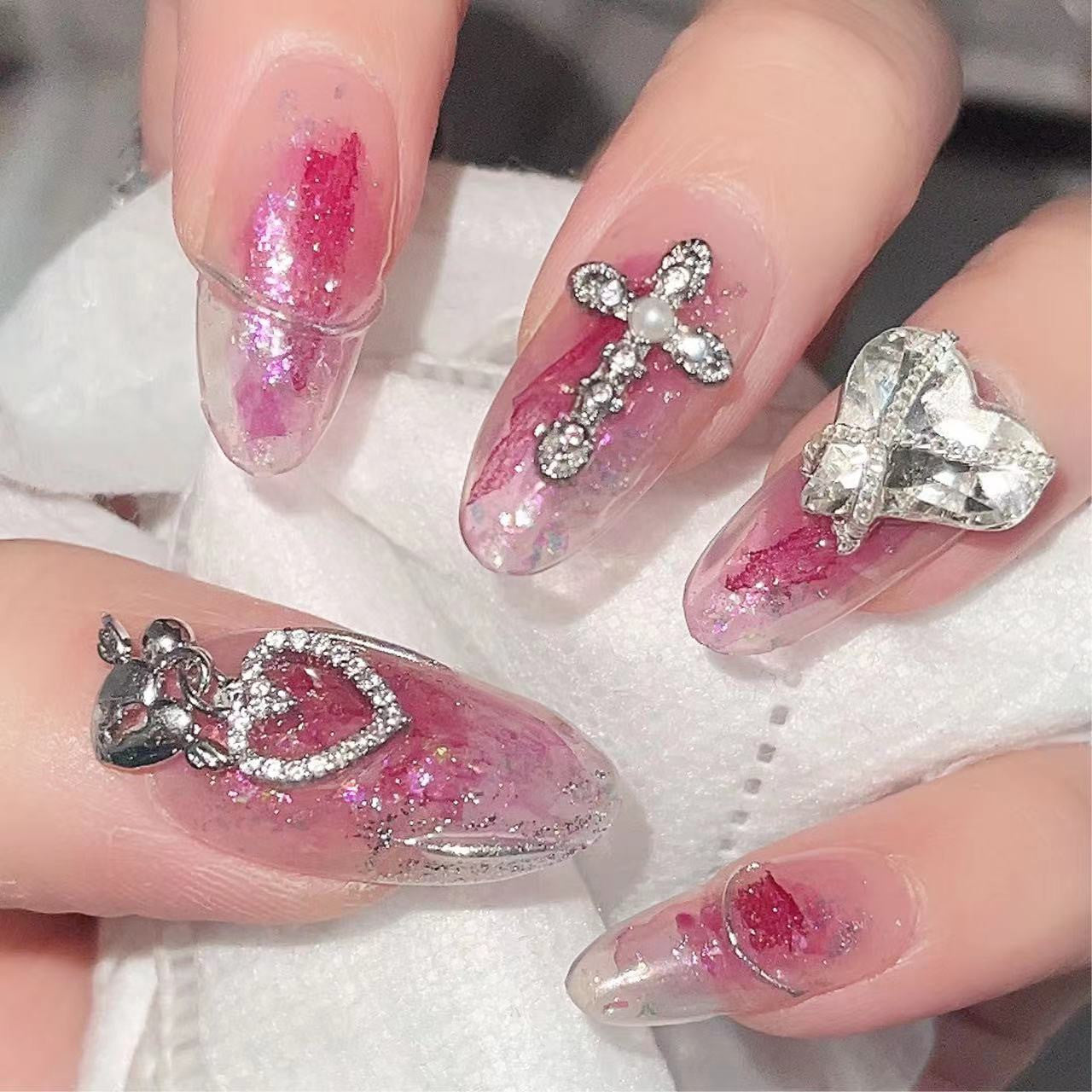 Pink wear nails HA0667
