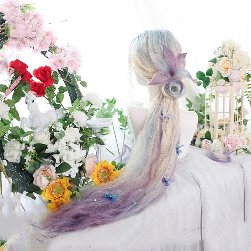 Wool Roll Gradient Long Curly Wig   HA1250