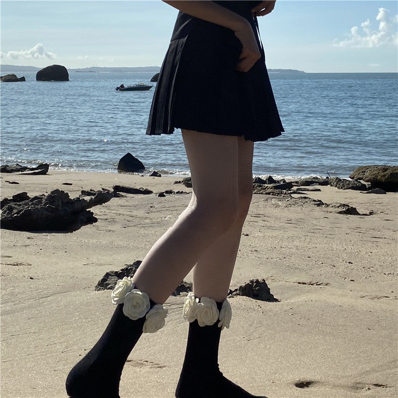 3D Camellia Socks HA1585