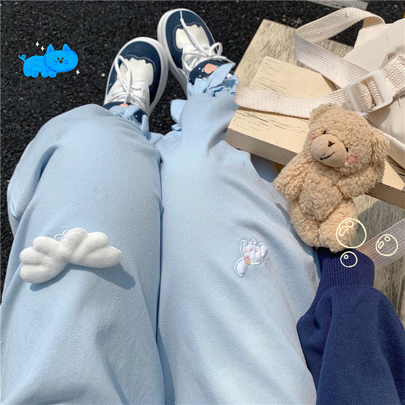 Cute soft sister pants flower bud pants HA0567