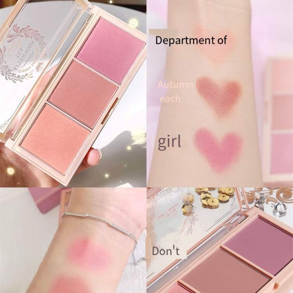 Afternoon tea tri-color blush tray HA0201