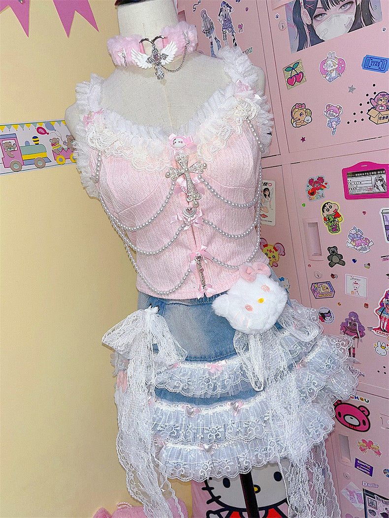 Lace Pearl Camisole HA2538