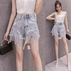 High waist loose slim hot pants   HA1904