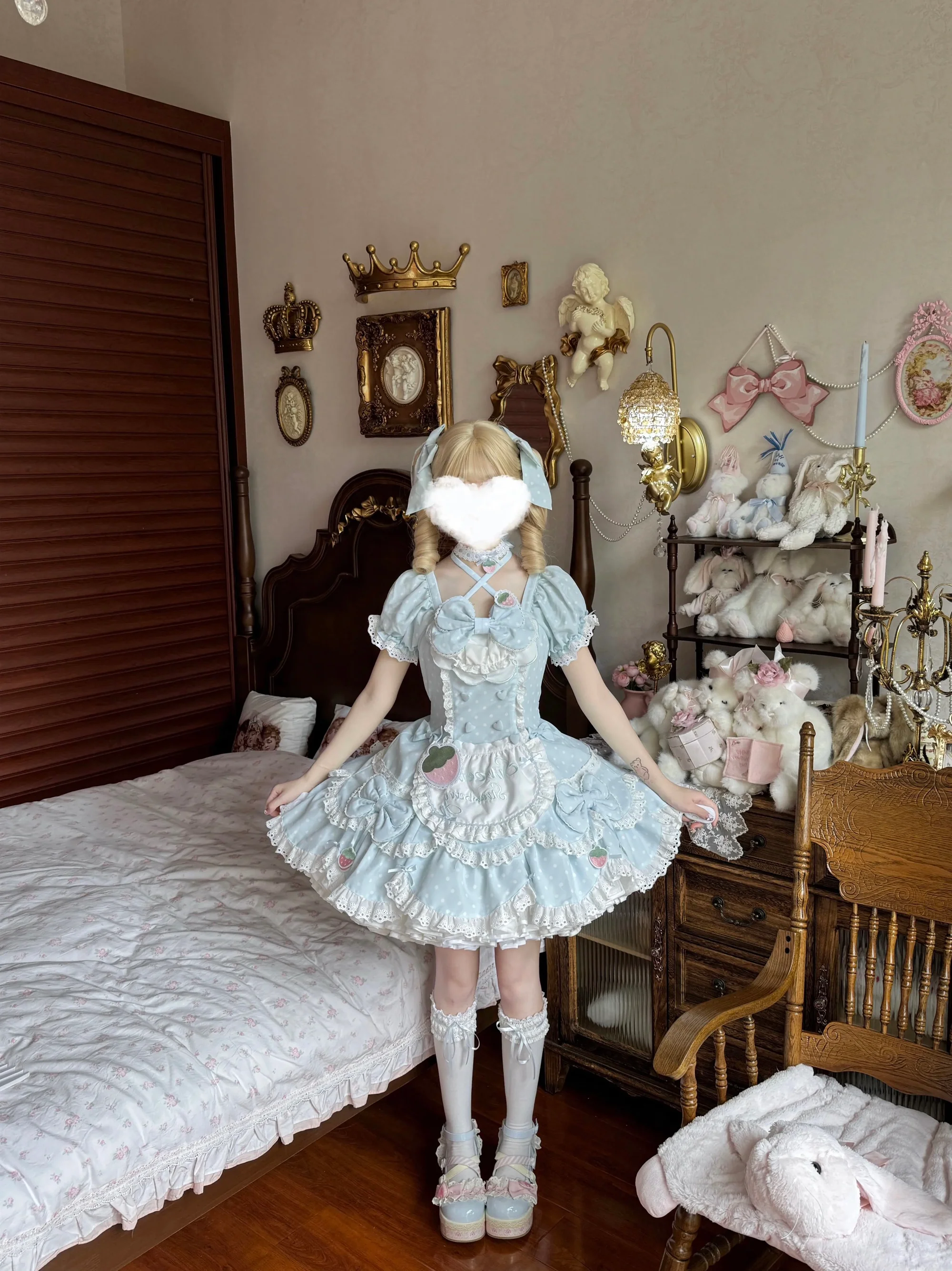 Polka dot strawberry Lolita dress HA29736