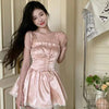 Spice girl waist a-line skirt suspender dress   HA2103