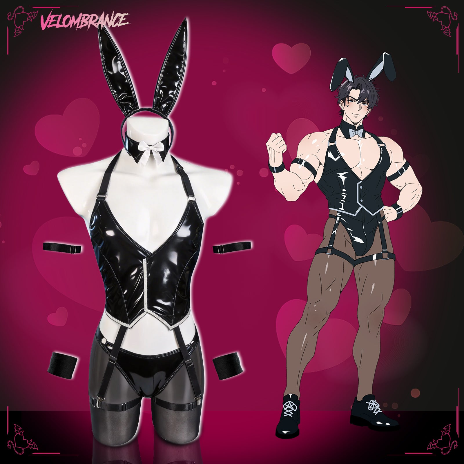 Pre-Order Cosplay Bunny Elastic Bodysuit (5-Piece Set) AS02