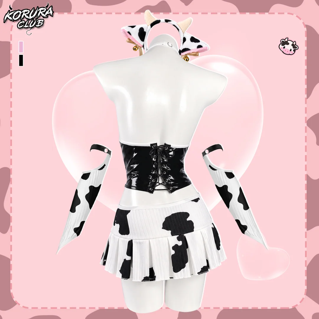 Pre-sale Cosplay Cute Cow Print Set KO178