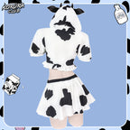 Pre- Sale Cosplay Cow Print Skirt Set KO155