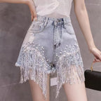 High waist loose slim hot pants   HA1904