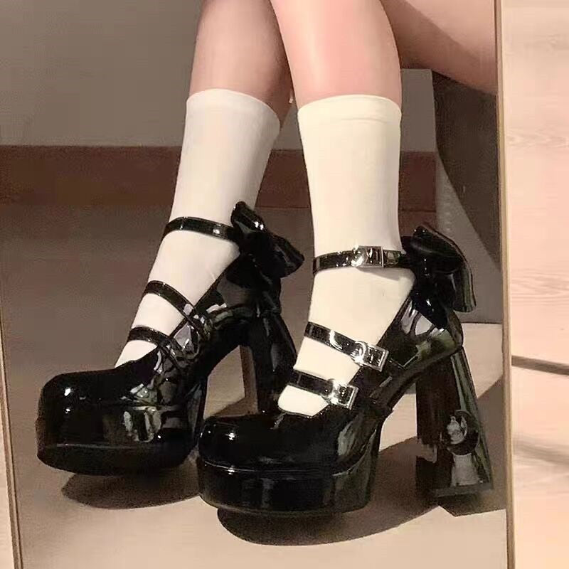 Women's vintage mary jane leather shoes  HA1999