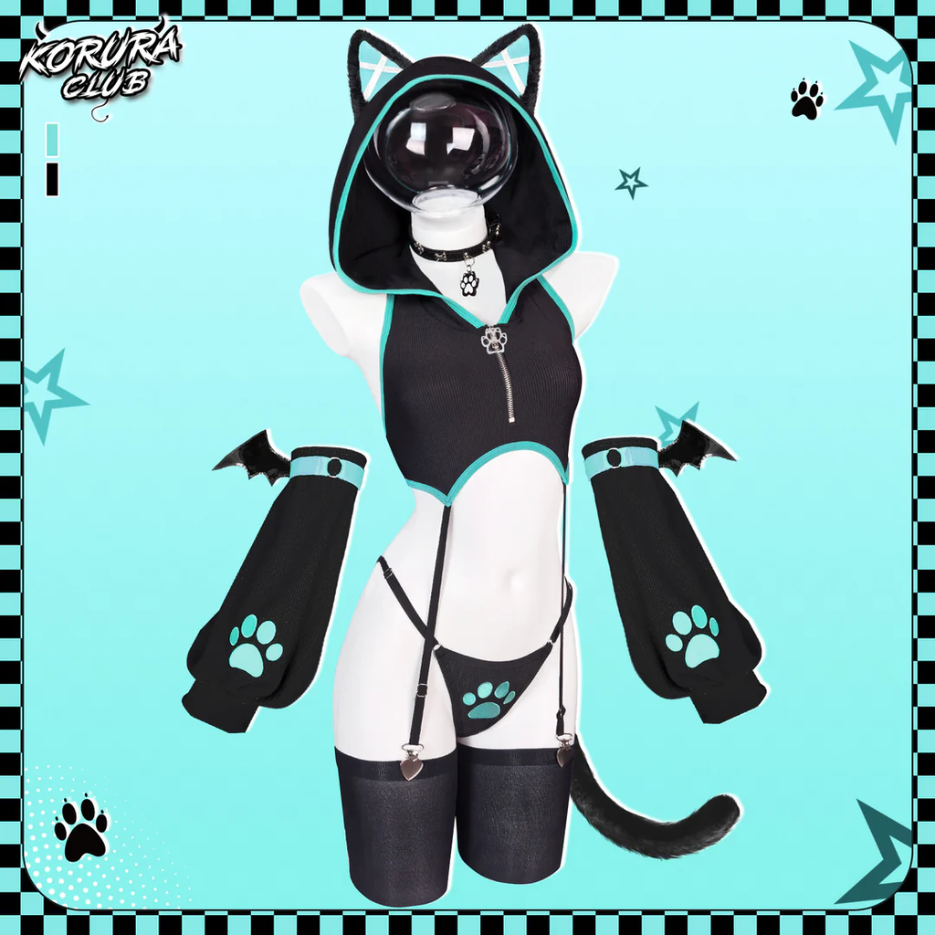 Pre-sale Cat Cosplay Lingerie Vest Set KO156