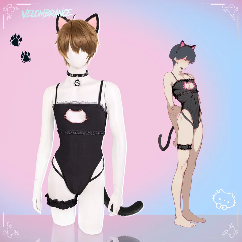 Pre-Order Shy Cat Bodysuit (4-Piece Set) AS75