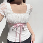 Bow lace T-shirt HA2437