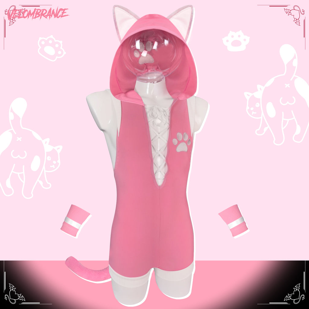 Cat Bodysuit (3-Piece Set）AS43