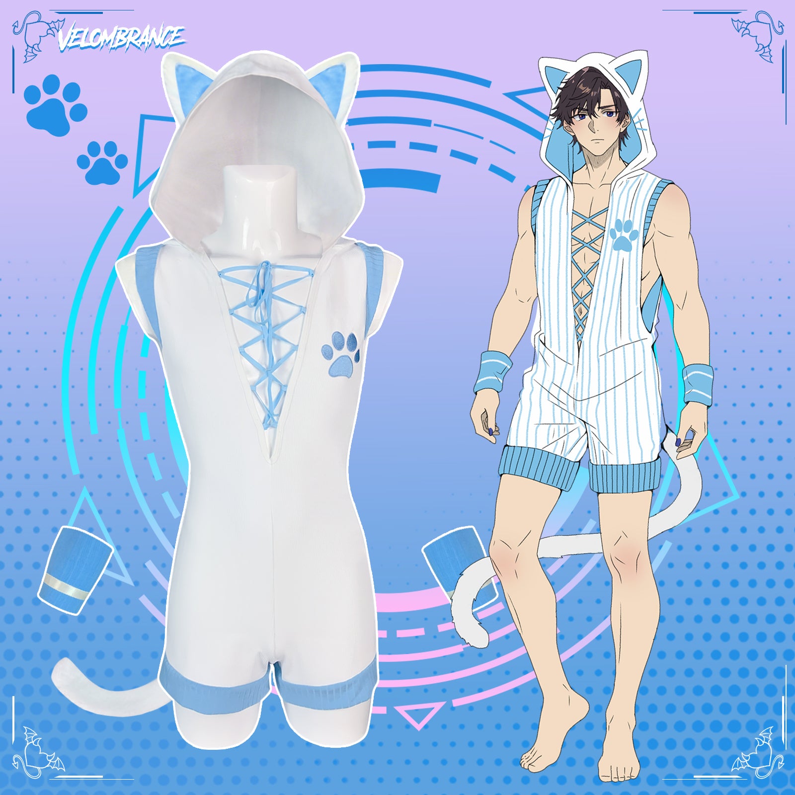 Pre-sale Cat Bodysuit (3-Piece Set）AS43