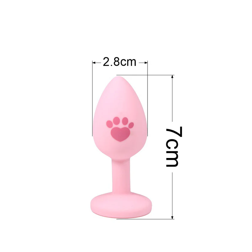 CAT CLAW PATTERN ANAL PLUG DOG TAG BELL HA2768