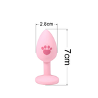 CAT CLAW PATTERN ANAL PLUG DOG TAG BELL HA2768