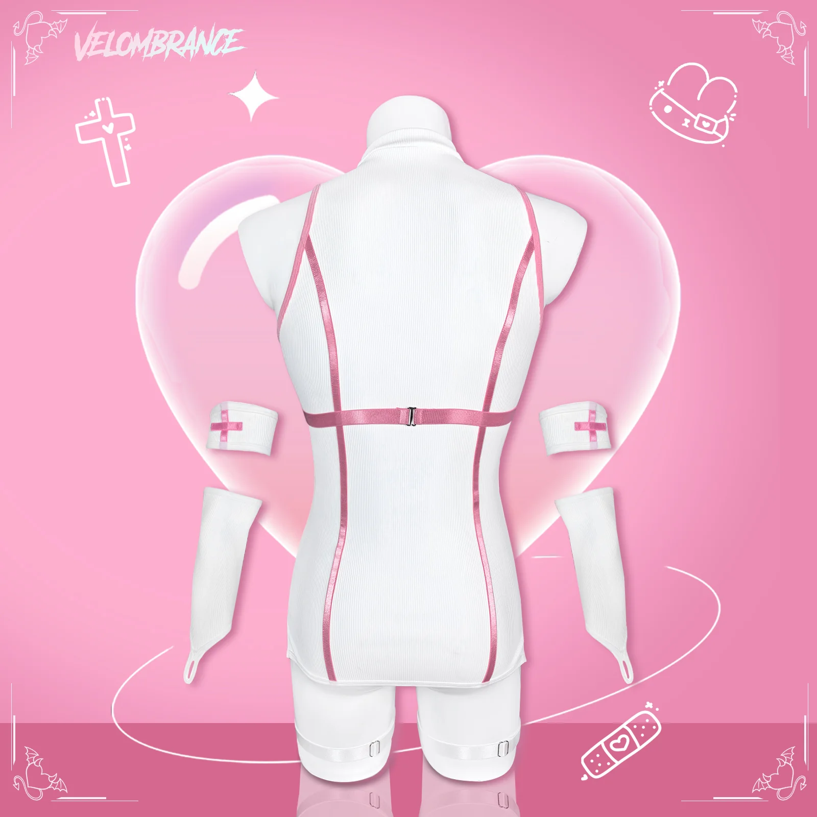 Sweetheart Bunny Nurse Dress (8-Piece Set) AS49