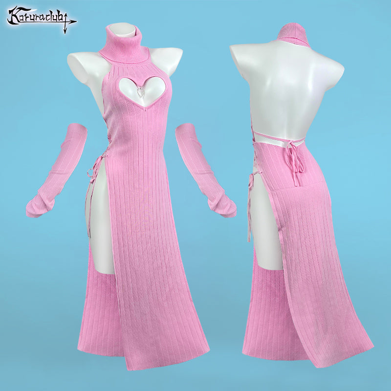 Plus Size Heart-Shaped Cheongsam KO59