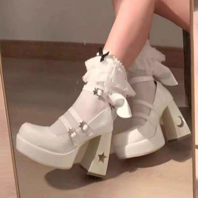 Women's vintage mary jane leather shoes  HA1999