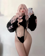 KORURACKUB-HEART HOLLOW BODYSUIT SR16