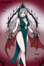 Pre-Sale Gothic Green Devil Wing Costume Set HK008