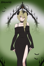 Pre-Sale Gothic Off Shoulder Black Dress HK006