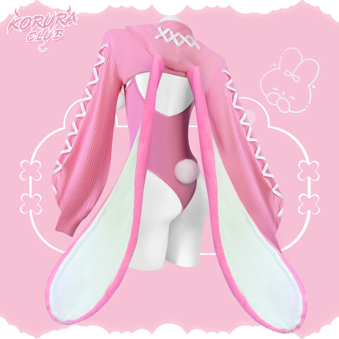 KORURACLUB-Pre-sale Cosplay Heart-Lock Floppy Bunny Jumpsuit KO103