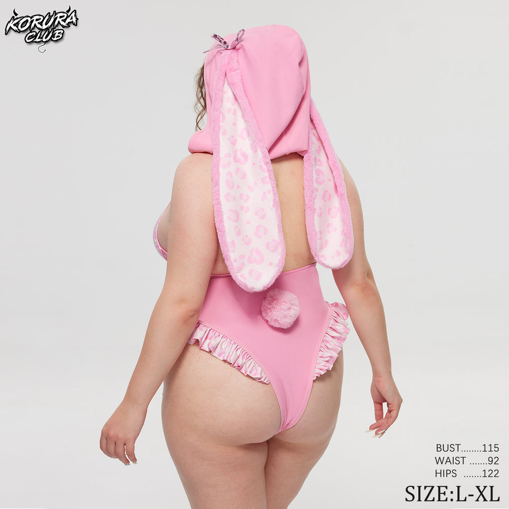 Pre-sale Cosplay Leopard Print Bunny Lingerie KO141