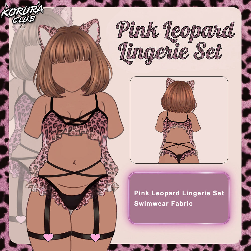 Pre-order Pink Leopard Lingerie Set KO152
