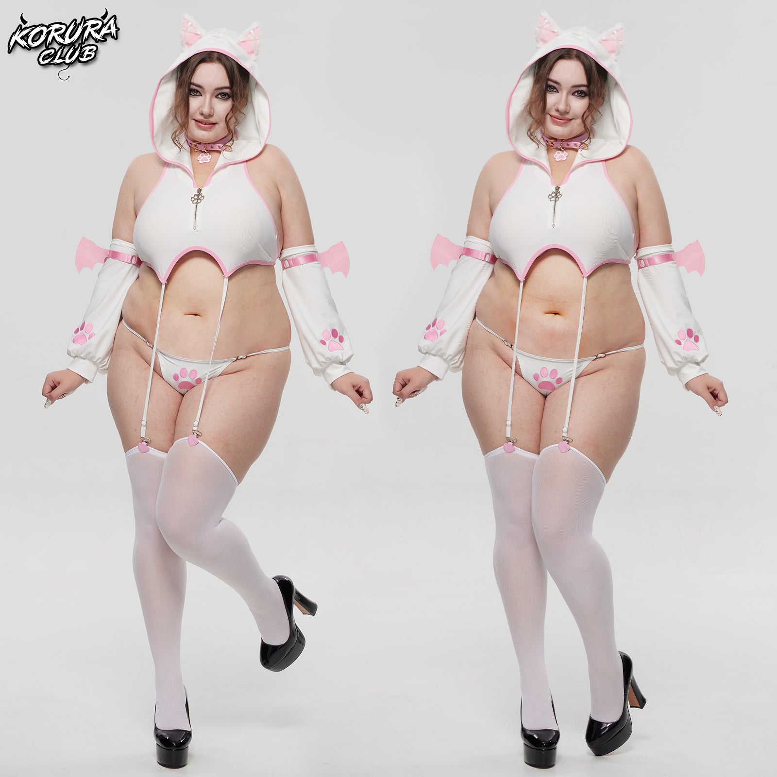 Pre-sale Cat Cosplay Lingerie Vest Set KO156