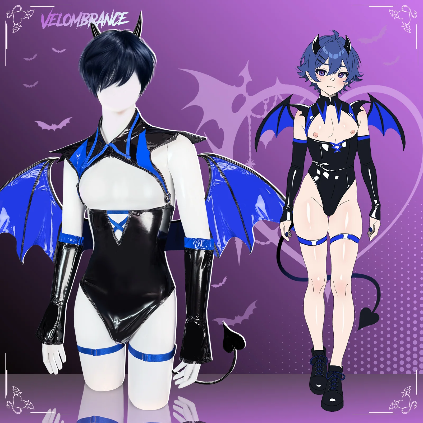 Cosplay Dark Horn Succubus Costume (5-Piece Set) AS04